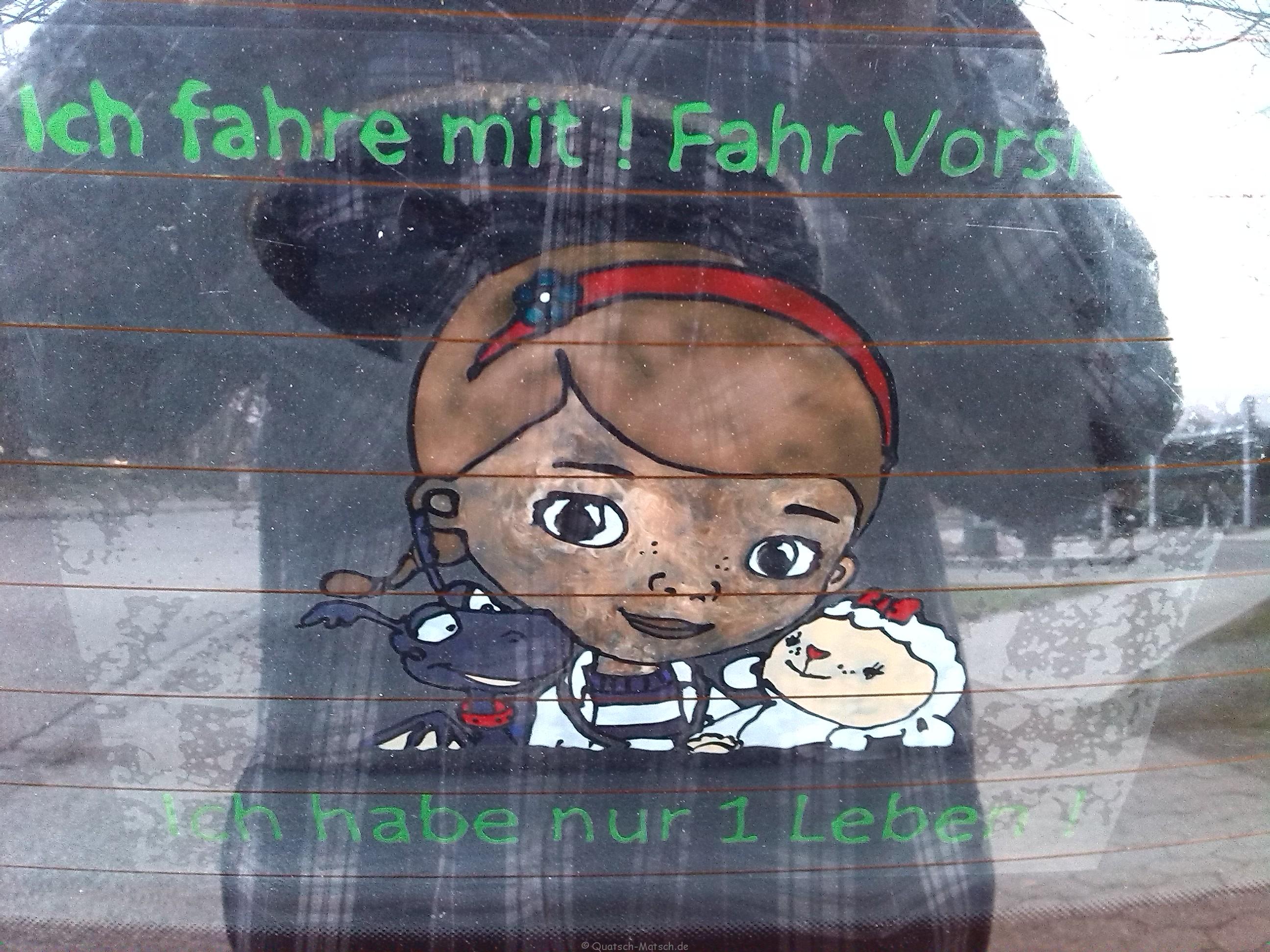 Ich fahre mit – Autoaufkleber selbst machen
