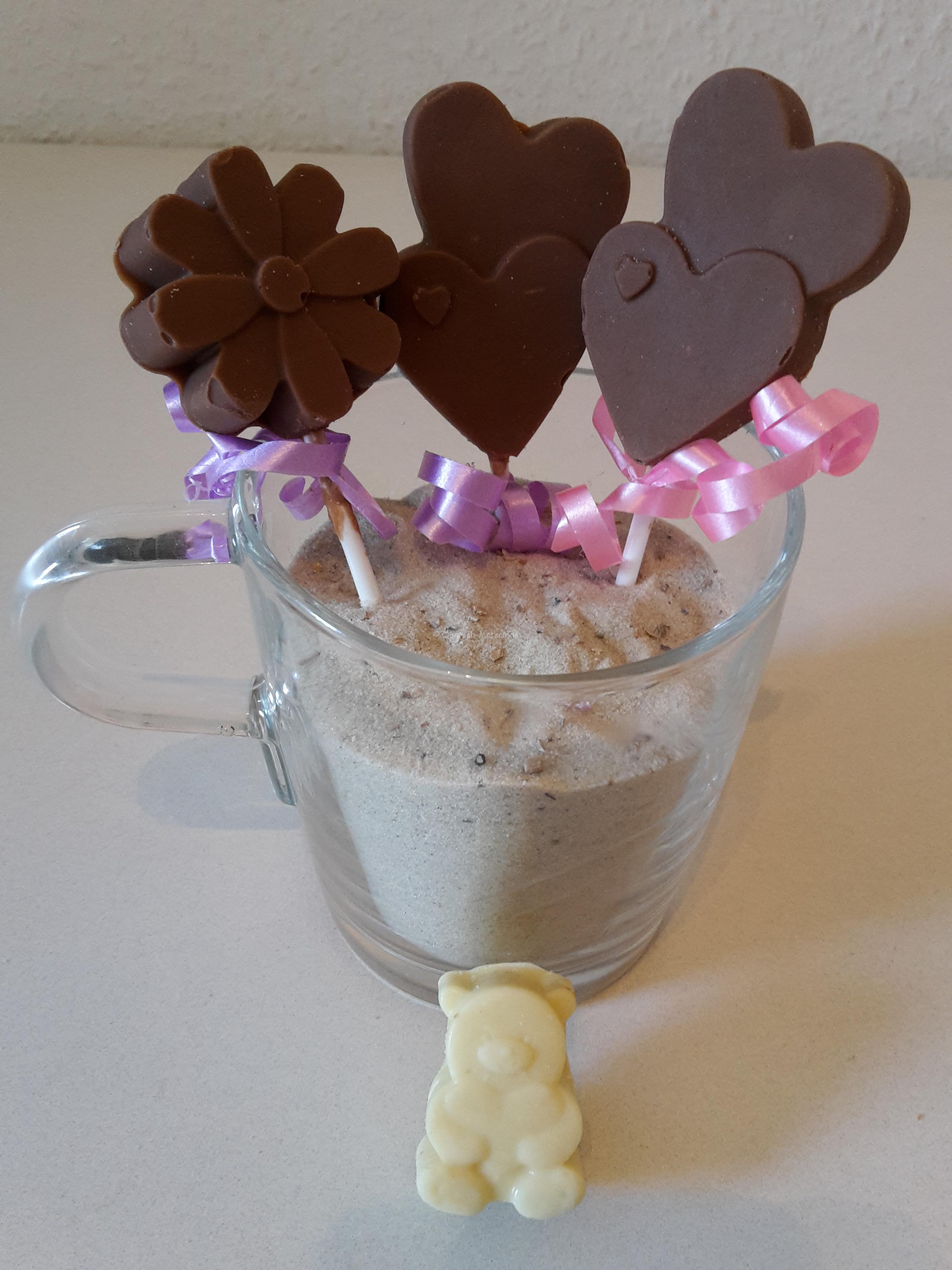 Leckere Schokoladenlollies und Tiere selbst gemacht