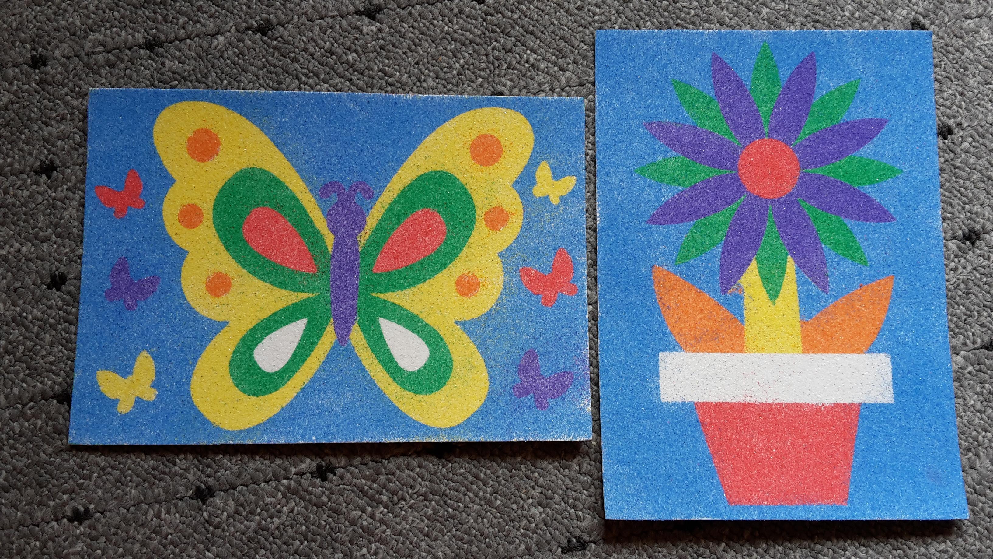 Mit bunten Sand tolle Bilder machen – DIY