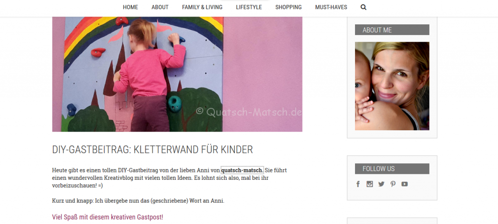 Baby Kind und Meer Kletterwand