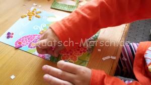 Mosaik aus Moosgummi für Kinder