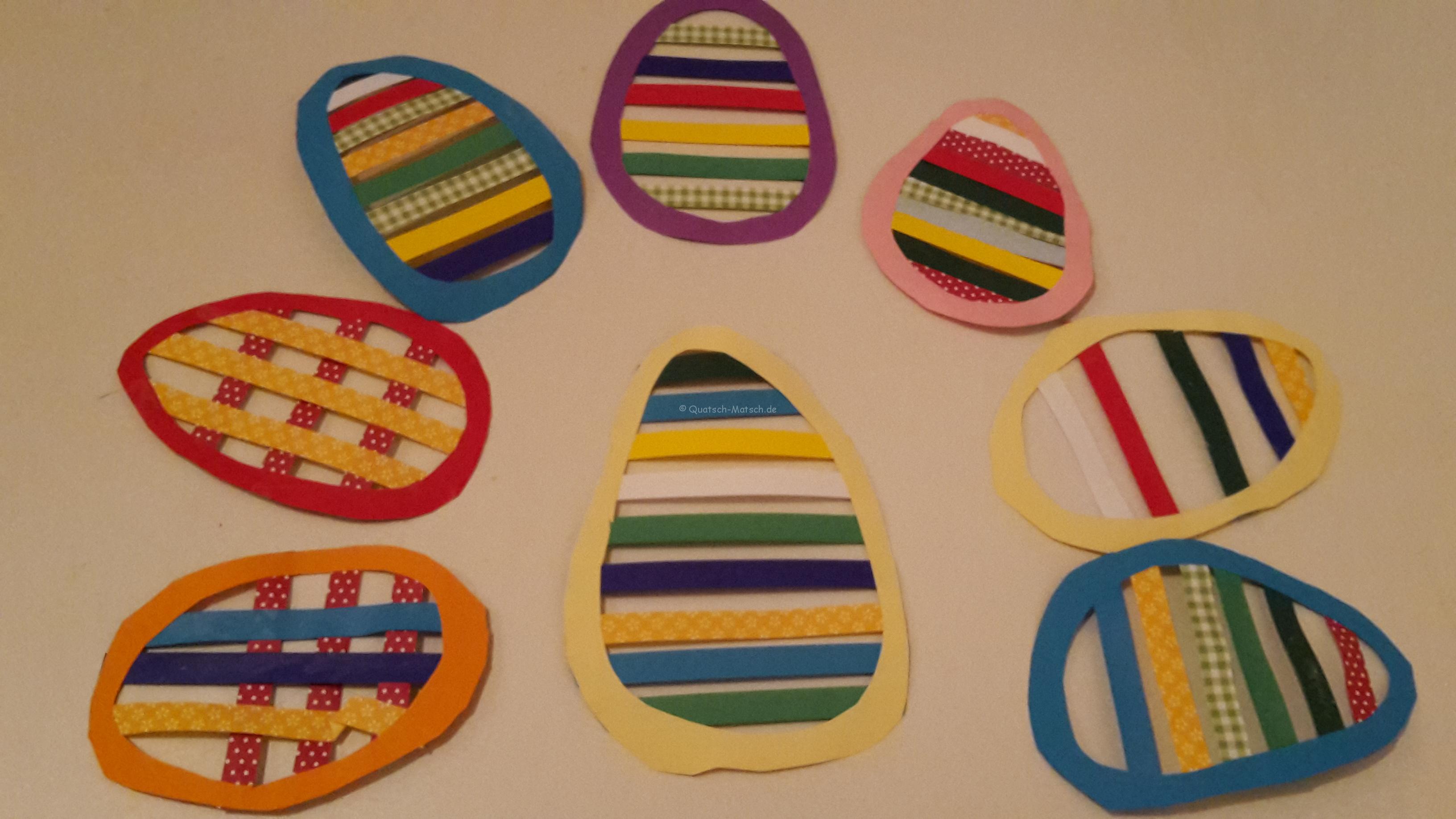 Ostereier basteln aus Tonpapier