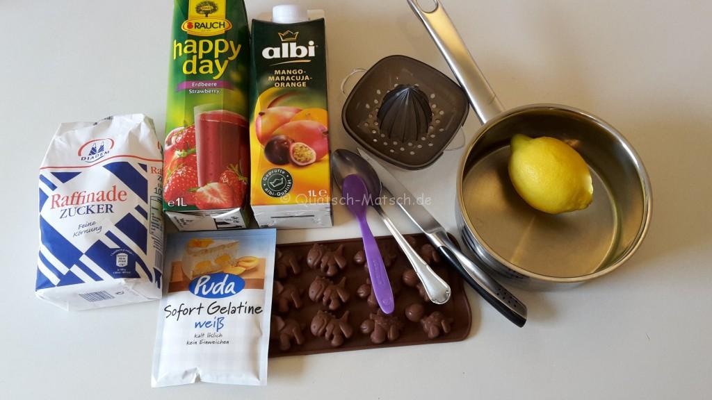 Zutaten Gummibärchen selber machen