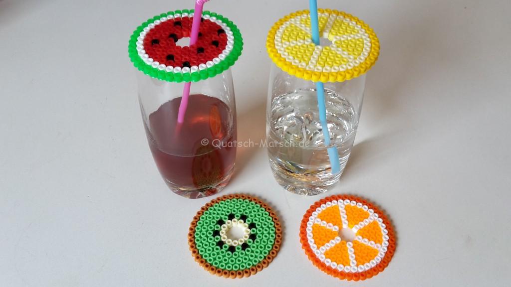 Glasdeckel aus Bügelperlen Glasschutz