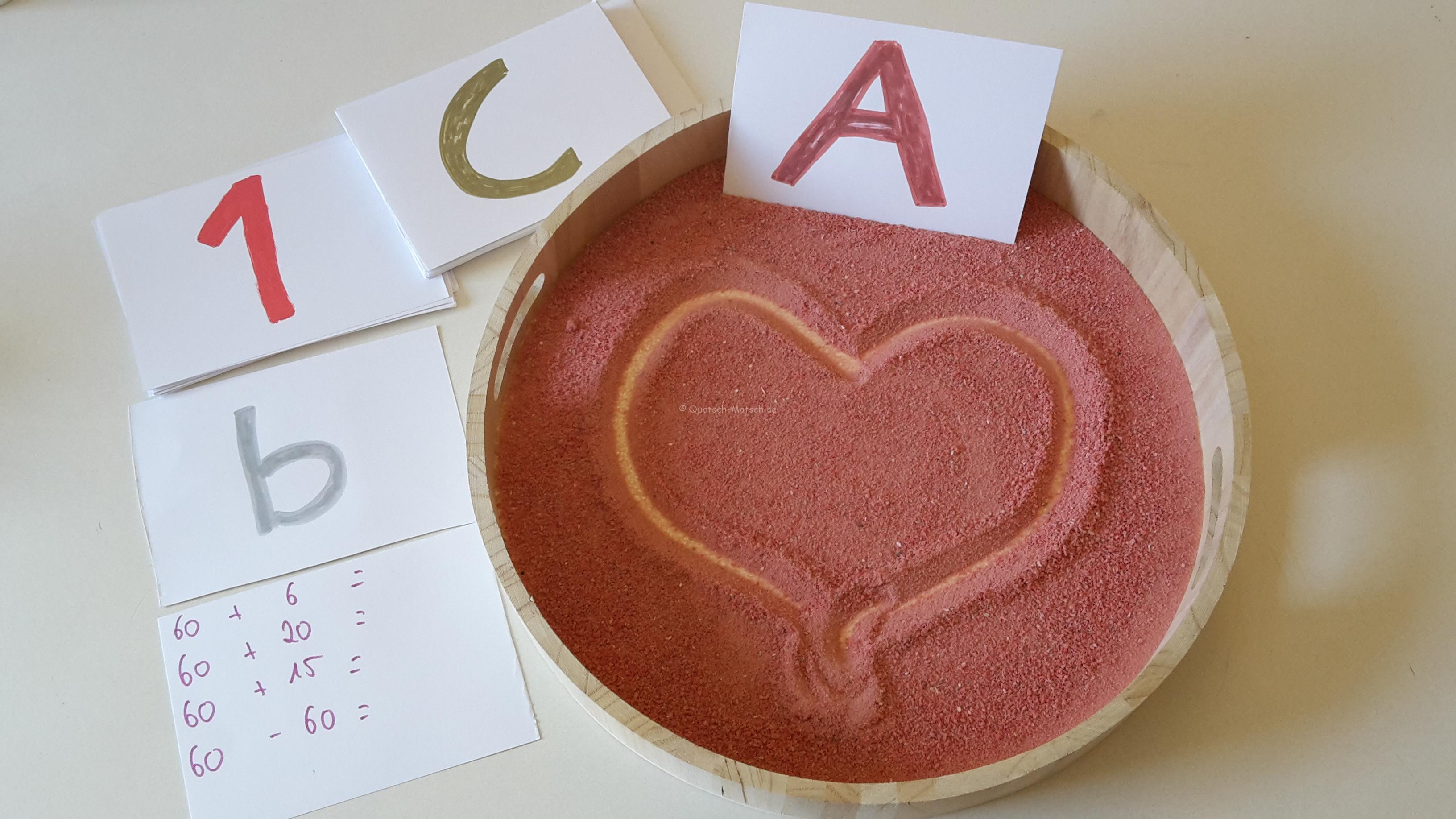 Mit Sand schreiben lernen – DIY