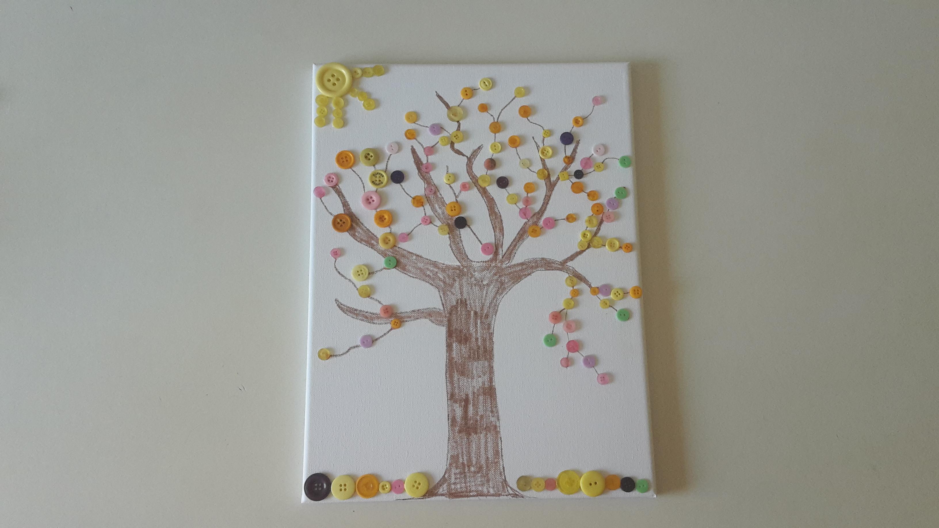 Basteln mit Knöpfen für den Herbst