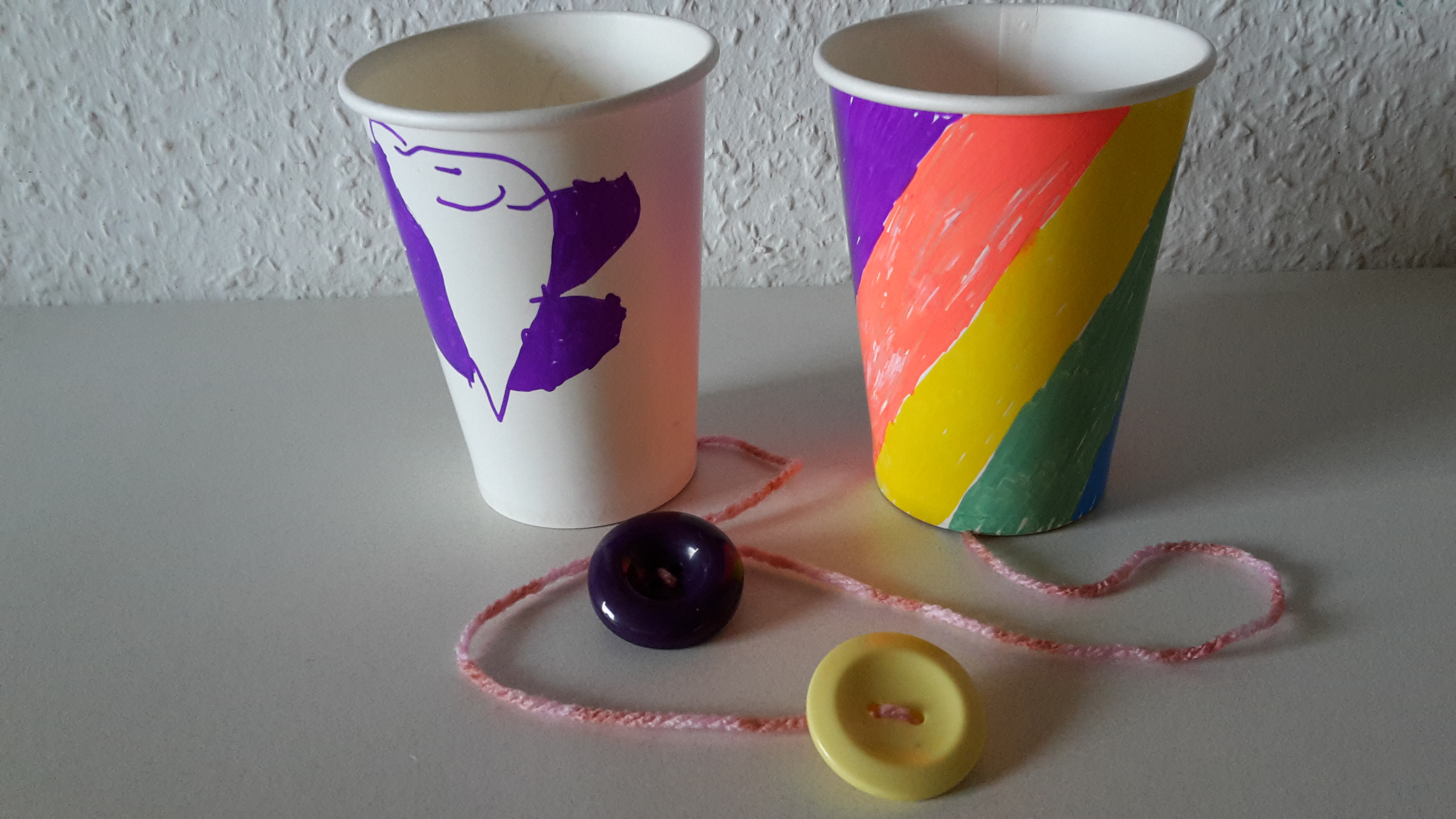 Becher Fangspiel aus Pappbecher – DIY