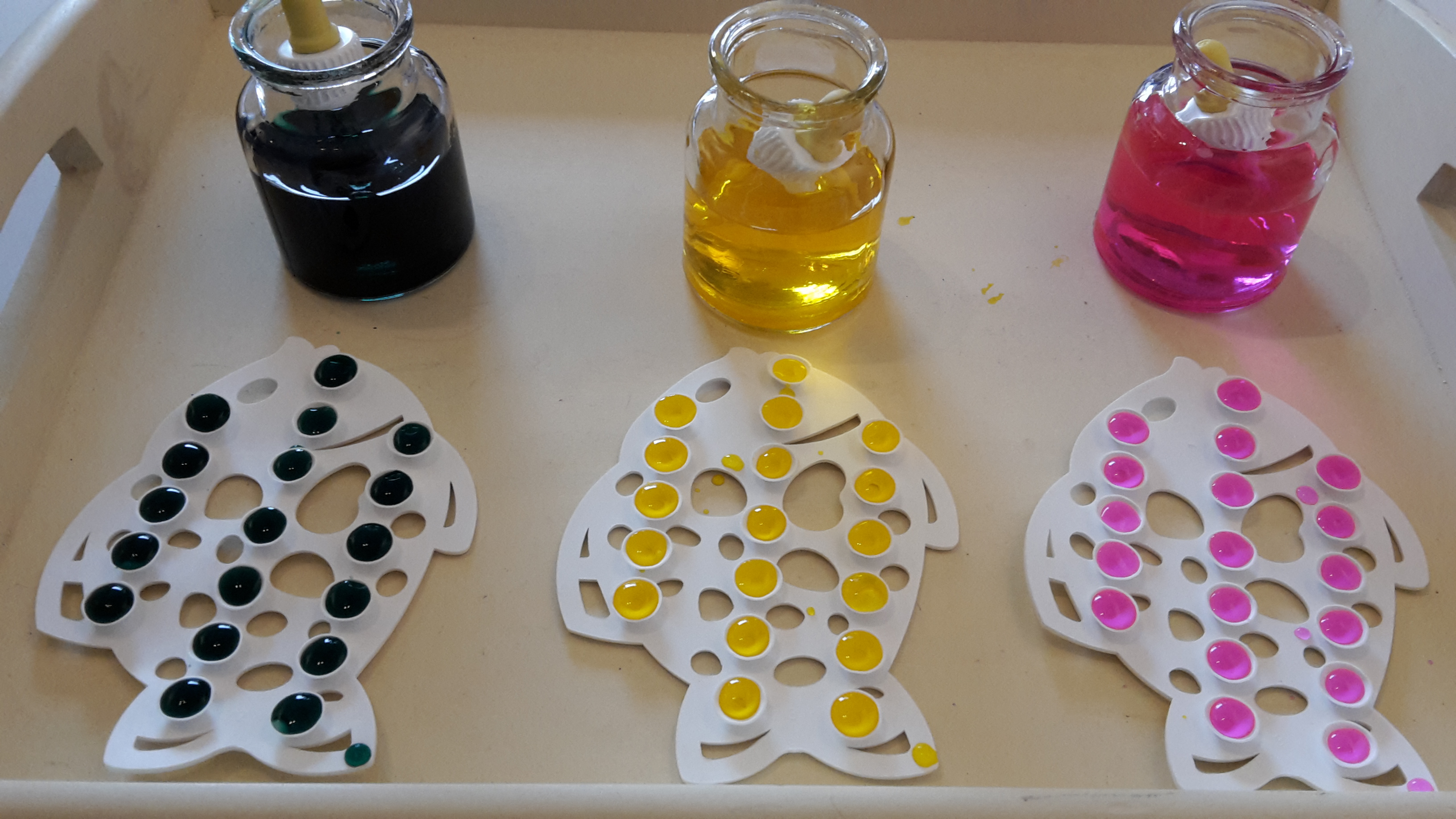 Bunte Pipetten Übung – Montessori
