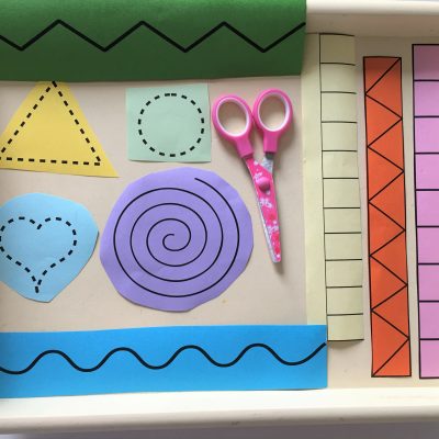Mit der Schere schneiden üben – Montessori