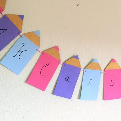 Girlande zur Einschulung selber machen