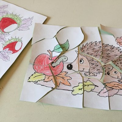 Bilder Puzzle für Kinder selber machen