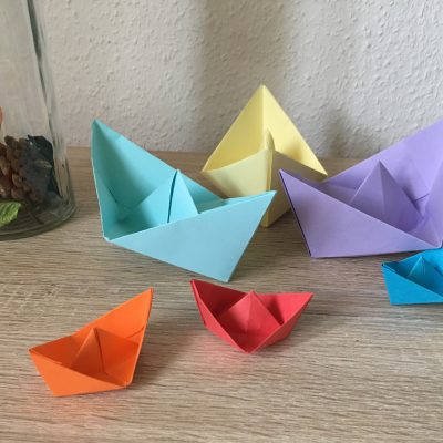 Papierschiffchen basteln
