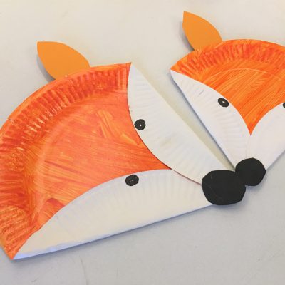 Fuchs aus Pappteller – Basteln mit Kindern