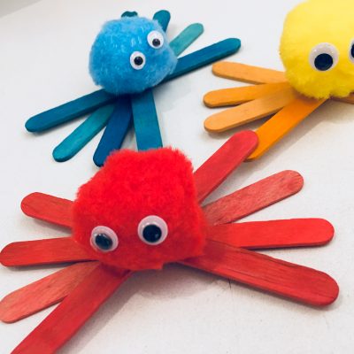 Bunte Spinnen – Basteln für Halloween