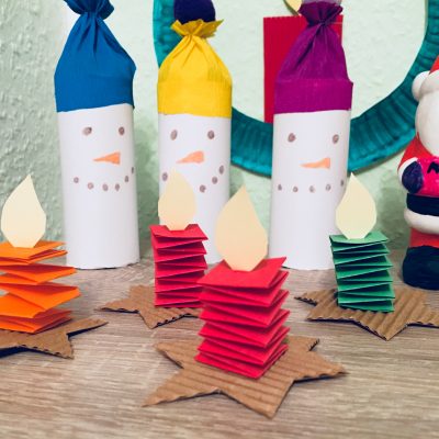 Kleine Kerzen falten – Basteln mit Kindern