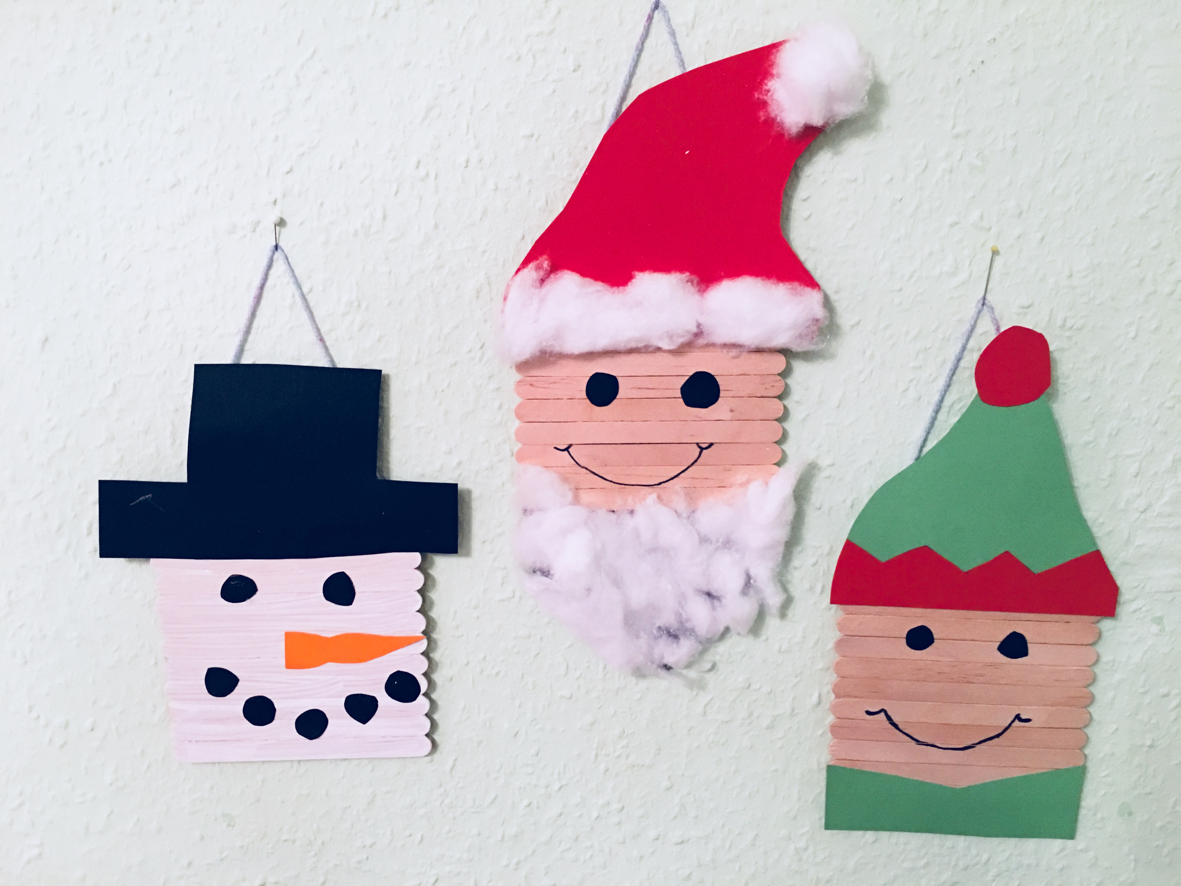 weihnachtsmann weihnachtself schneemann eisstiel