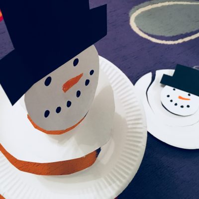 Schneemann Spirale – Basteln im Winter