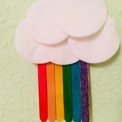 Regenbogen Wolke basteln