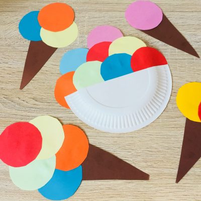 Eis aus Papier basteln – Basteln im Sommer