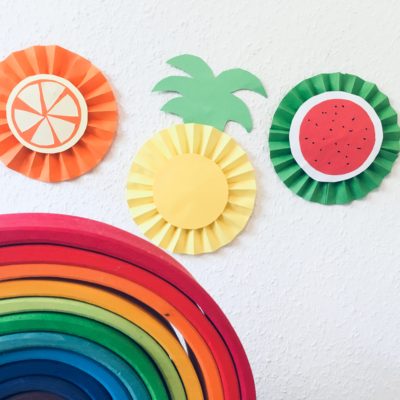 Früchte aus Papier basteln – Basteln im Sommer