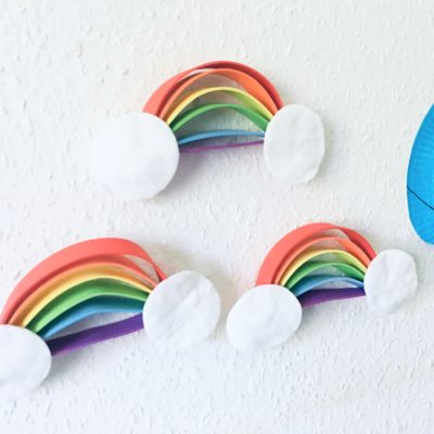 Regenbogen aus Moosgummi – Basteln mit Kindern
